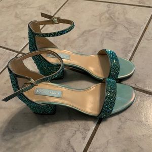 Blue by Betsey Johnson block heels